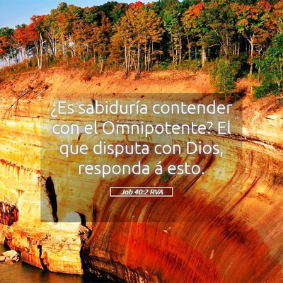 Picture 05 - Job 40:2 RVA - ¿Es sabiduría contender con el Omnipotente? El - Bible Verse Picture