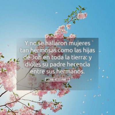 Picture 05 - Job 42:15 RVA - Y no se hallaron mujeres tan hermosas como las - Bible Verse Picture