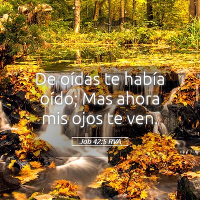 Picture 05 - Job 42:5 RVA - De oídas te había oído; Mas ahora mis ojos te - Bible Verse Picture