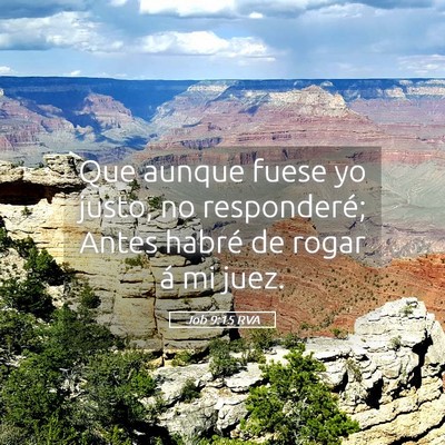 Picture 05 - Job 9:15 RVA - Que aunque fuese yo justo, no responderé; Antes - Bible Verse Picture