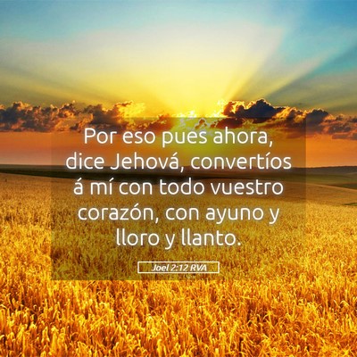 Picture 05 - Joel 2:12 RVA - Por eso pues ahora, dice Jehová, convertíos á - Bible Verse Picture
