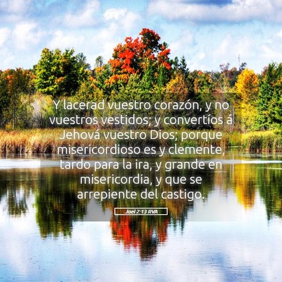 Picture 05 - Joel 2:13 RVA - Y lacerad vuestro corazón, y no vuestros - Bible Verse Picture