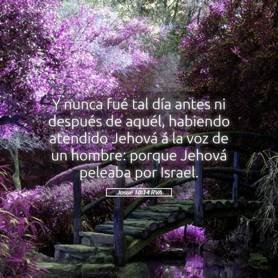 Picture 05 - Josué 10:14 RVA - Y nunca fué tal día antes ni después de - Bible Verse Picture