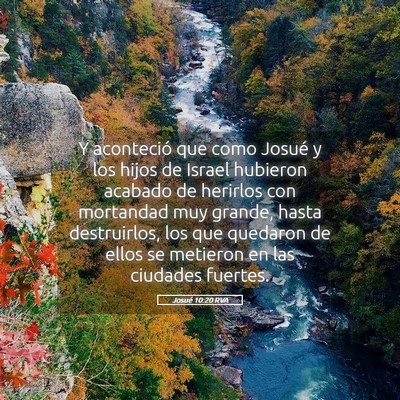 Picture 05 - Josué 10:20 RVA - Y aconteció que como Josué y los hijos de - Bible Verse Picture