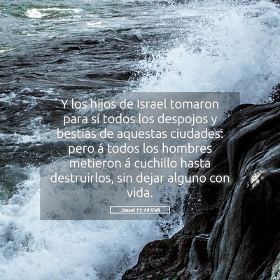Picture 05 - Josué 11:14 RVA - Y los hijos de Israel tomaron para sí todos los - Bible Verse Picture
