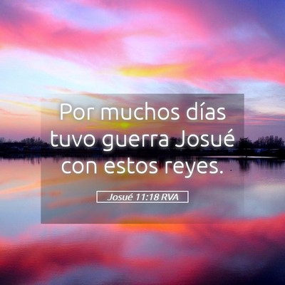Picture 05 - Josué 11:18 RVA - Por muchos días tuvo guerra Josué con estos - Bible Verse Picture
