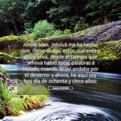 Picture 05 - Josué 14:10 RVA - Ahora bien, Jehová me ha hecho vivir, como él - Bible Verse Picture