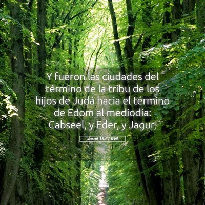 Picture 05 - Josué 15:21 RVA - Y fueron las ciudades del término de la tribu de - Bible Verse Picture