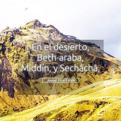Picture 05 - Josué 15:61 RVA - En el desierto, Beth-araba, Middín, y - Bible Verse Picture