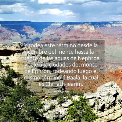 Picture 05 - Josué 15:9 RVA - Y rodea este término desde la cumbre del monte - Bible Verse Picture