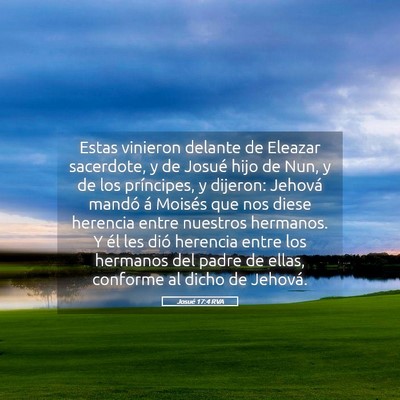 Picture 05 - Josué 17:4 RVA - Estas vinieron delante de Eleazar sacerdote, y de - Bible Verse Picture