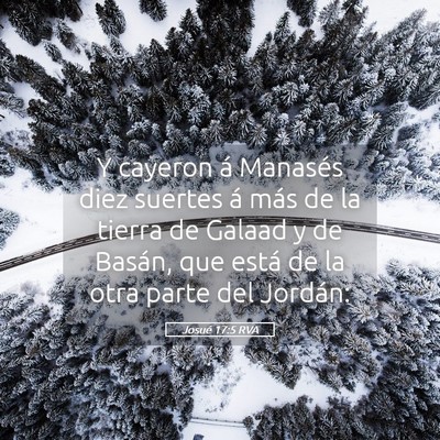 Picture 05 - Josué 17:5 RVA - Y cayeron á Manasés diez suertes á más de la - Bible Verse Picture