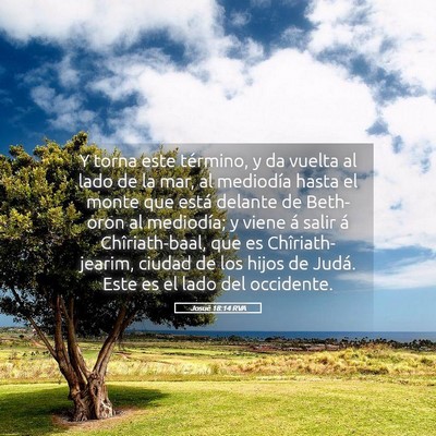 Picture 05 - Josué 18:14 RVA - Y torna este término, y da vuelta al lado de la - Bible Verse Picture
