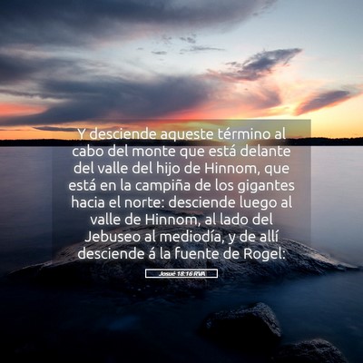 Picture 05 - Josué 18:16 RVA - Y desciende aqueste término al cabo del monte - Bible Verse Picture