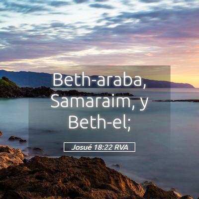 Picture 05 - Josué 18:22 RVA - Beth-araba, Samaraim, y - Bible Verse Picture