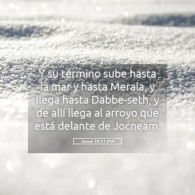 Picture 05 - Josué 19:11 RVA - Y su término sube hasta la mar y hasta Merala, y - Bible Verse Picture