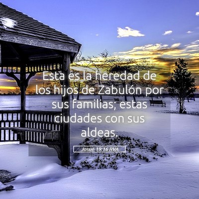 Picture 05 - Josué 19:16 RVA - Esta es la heredad de los hijos de Zabulón por - Bible Verse Picture