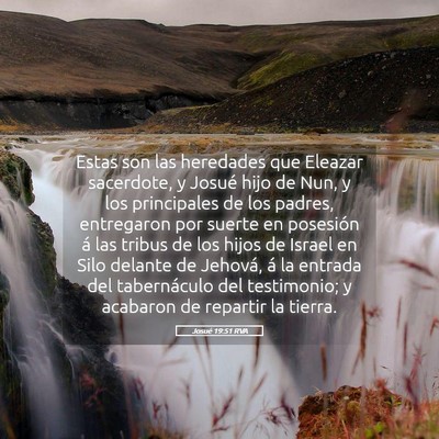Picture 05 - Josué 19:51 RVA - Estas son las heredades que Eleazar sacerdote, y - Bible Verse Picture