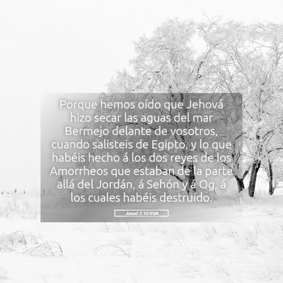 Picture 05 - Josué 2:10 RVA - Porque hemos oído que Jehová hizo secar las - Bible Verse Picture