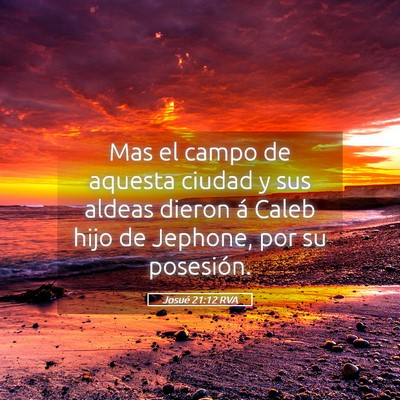 Picture 05 - Josué 21:12 RVA - Mas el campo de aquesta ciudad y sus aldeas - Bible Verse Picture