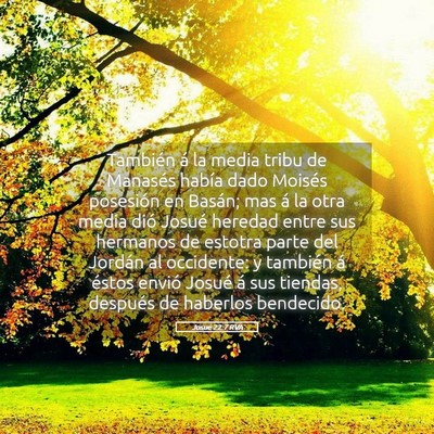 Picture 05 - Josué 22:7 RVA - También á la media tribu de Manasés había - Bible Verse Picture
