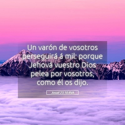 Picture 05 - Josué 23:10 RVA - Un varón de vosotros perseguirá á mil: porque - Bible Verse Picture