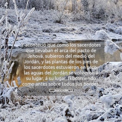 Picture 05 - Josué 4:18 RVA - Y aconteció que como los sacerdotes que llevaban - Bible Verse Picture