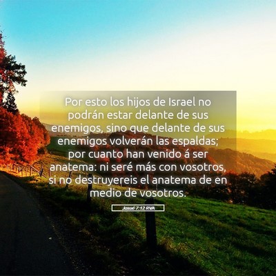 Picture 05 - Josué 7:12 RVA - Por esto los hijos de Israel no podrán estar - Bible Verse Picture