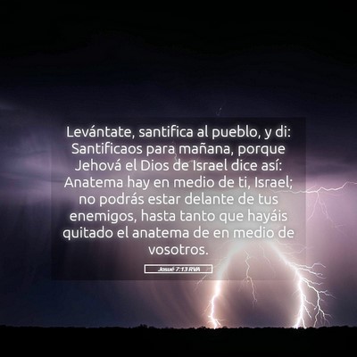 Picture 05 - Josué 7:13 RVA - Levántate, santifica al pueblo, y di: - Bible Verse Picture