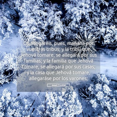Picture 05 - Josué 7:14 RVA - Os allegaréis, pues, mañana por vuestras - Bible Verse Picture