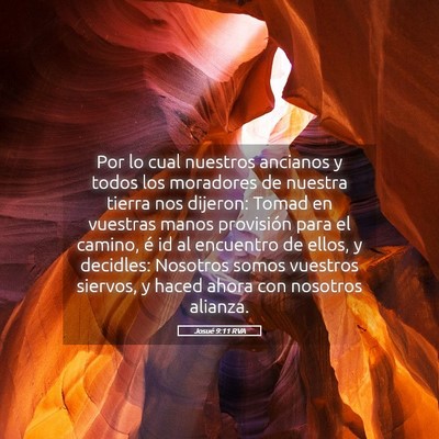 Picture 05 - Josué 9:11 RVA - Por lo cual nuestros ancianos y todos los - Bible Verse Picture