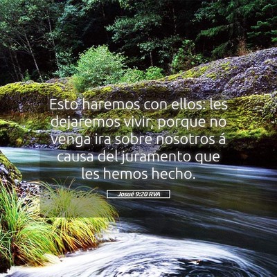 Picture 05 - Josué 9:20 RVA - Esto haremos con ellos: les dejaremos vivir, - Bible Verse Picture