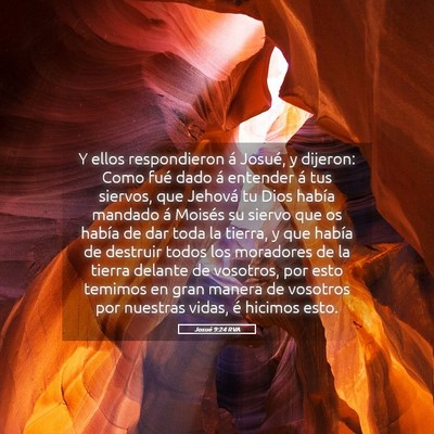 Picture 05 - Josué 9:24 RVA - Y ellos respondieron á Josué, y dijeron: Como - Bible Verse Picture