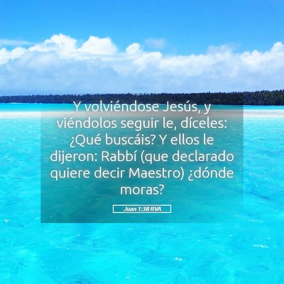 Picture 05 - Juan 1:38 RVA - Y volviéndose Jesús, y viéndolos seguir le, - Bible Verse Picture