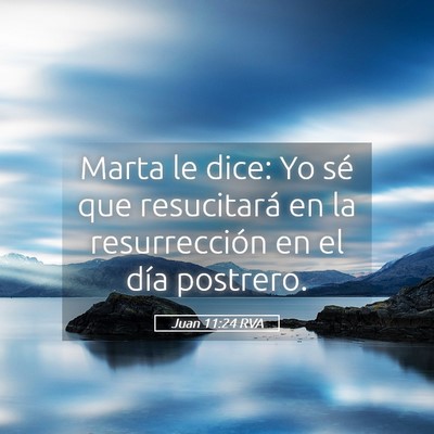 Picture 05 - Juan 11:24 RVA - Marta le dice: Yo sé que resucitará en la - Bible Verse Picture