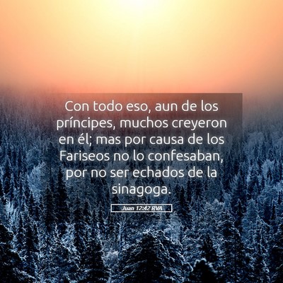 Picture 05 - Juan 12:42 RVA - Con todo eso, aun de los príncipes, muchos - Bible Verse Picture