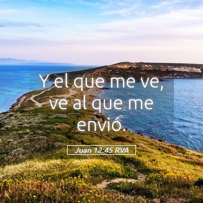Picture 05 - Juan 12:45 RVA - Y el que me ve, ve al que me - Bible Verse Picture