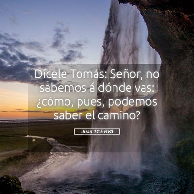Picture 05 - Juan 14:5 RVA - Dícele Tomás: Señor, no sabemos á dónde vas: - Bible Verse Picture