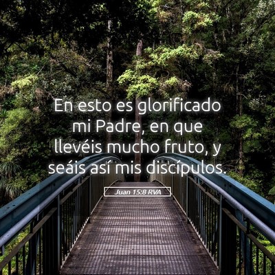 Picture 05 - Juan 15:8 RVA - En esto es glorificado mi Padre, en que llevéis - Bible Verse Picture