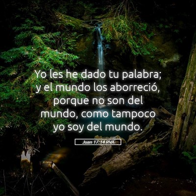 Picture 05 - Juan 17:14 RVA - Yo les he dado tu palabra; y el mundo los - Bible Verse Picture