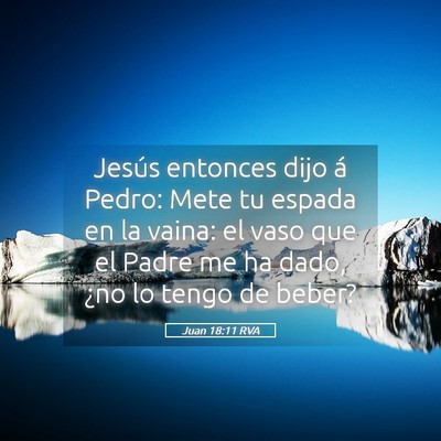 Picture 05 - Juan 18:11 RVA - Jesús entonces dijo á Pedro: Mete tu espada en - Bible Verse Picture
