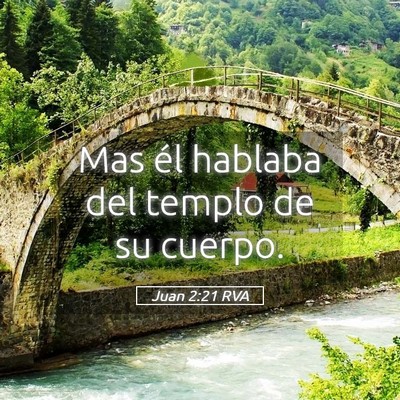 Picture 05 - Juan 2:21 RVA - Mas él hablaba del templo de su - Bible Verse Picture