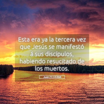 Picture 05 - Juan 21:14 RVA - Esta era ya la tercera vez que Jesús se - Bible Verse Picture