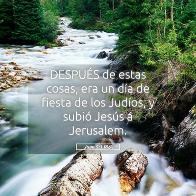 Picture 05 - Juan 5:1 RVA - DESPUÉS de estas cosas, era un día de fiesta de - Bible Verse Picture