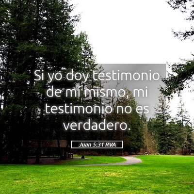 Picture 05 - Juan 5:31 RVA - Si yo doy testimonio de mí mismo, mi testimonio - Bible Verse Picture