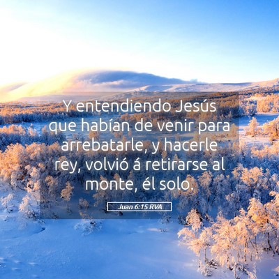 Picture 05 - Juan 6:15 RVA - Y entendiendo Jesús que habían de venir para - Bible Verse Picture