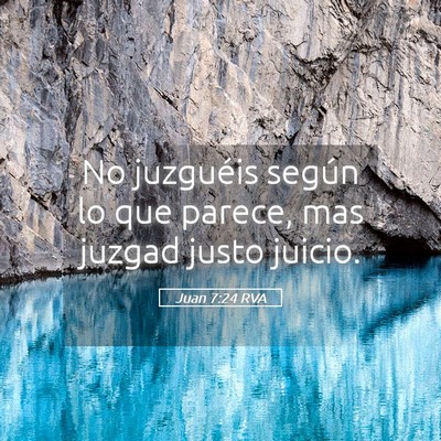 Picture 05 - Juan 7:24 RVA - No juzguéis según lo que parece, mas juzgad - Bible Verse Picture