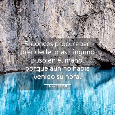 Picture 05 - Juan 7:30 RVA - Entonces procuraban prenderle; mas ninguno puso - Bible Verse Picture