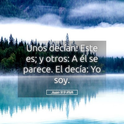 Picture 05 - Juan 9:9 RVA - Unos decían: Este es; y otros: A él se parece. - Bible Verse Picture