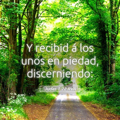 Picture 05 - Judas 1:22 RVA - Y recibid á los unos en piedad, - Bible Verse Picture